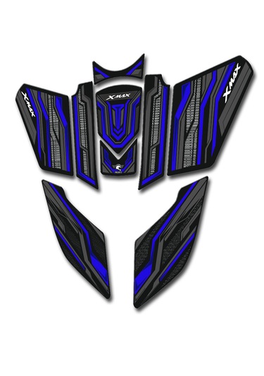 Xmax 2023-24 Tank Pad Seti Karbon Mavi