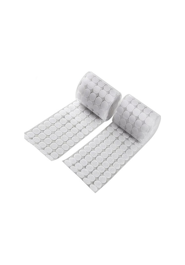 Pazly 15mm Beyaz Kendinden Yapışkanlı Kapatma Bandı Disk Sihirli Yapışkan Bant Beyaz Naylon Kapatma Bandı, Çantalar İçin Uygulayabilirsiniz