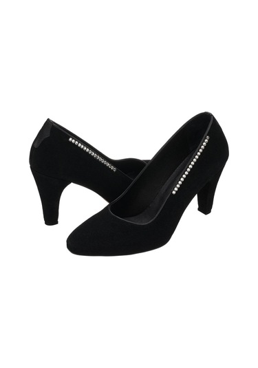 40-41-42-43-44 Numara Ays7986 Siyah Süet Topuklu Özel Seri Kadın Stiletto Siyah Süet