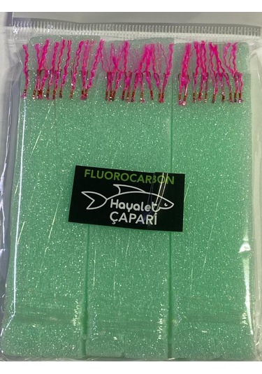 Florocarbon Arnavut Çaparisi 12 No 3lü Paket 0.12/0.24 Uv Şeker Pembe