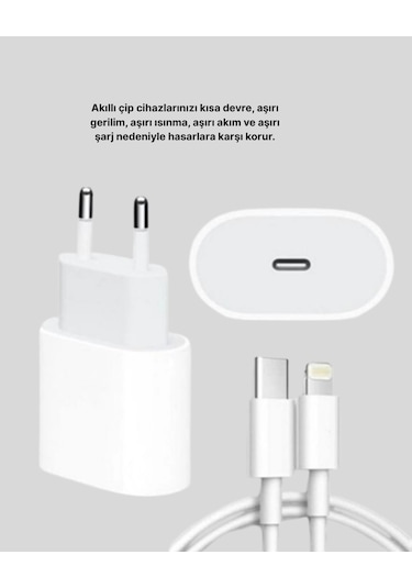 Apple Uyumlu iPhone Ve iPad 20w Güvenli Usb c Hızlı Şarj Adaptörü