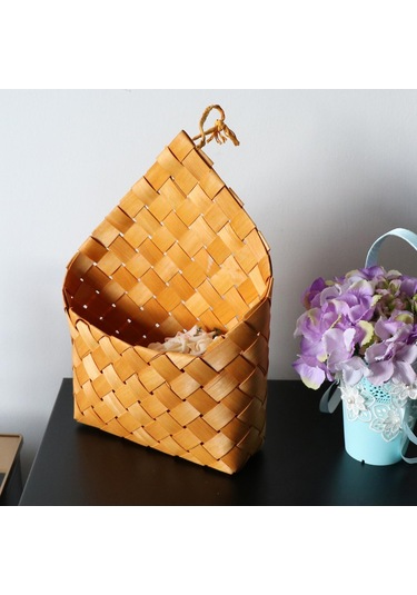 Suntek Magideal Dokuma Depolama Sepeti Asılı Çamaşır Çiçek D Kahverengi