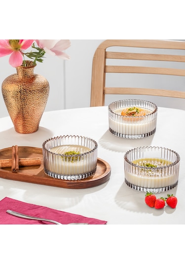 Porsima İstanbul 6 Parça Cam Çerezlik Sunum Magnolia-magnolya Kasesi Şeffaf