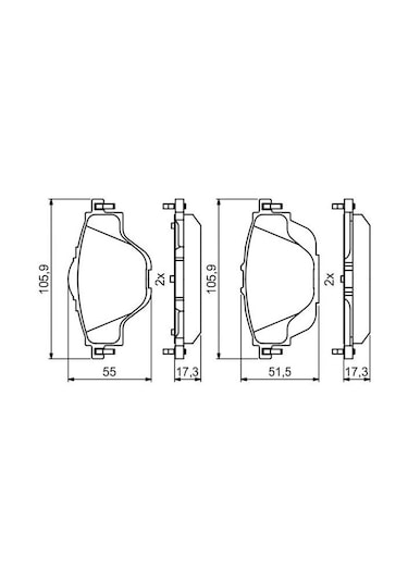 Peugeot 5008 1.5hdı 2017-2024 Bosch Arka Balata Netpar25827