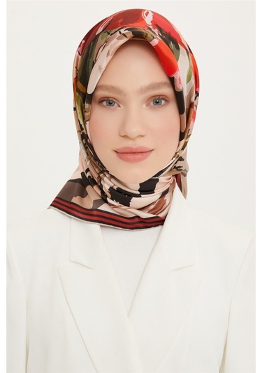 Dj Saf İpek Eşarp 8713d S Nostalji Sura - 8713-02 Renkli