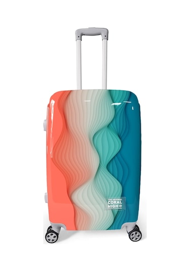 Coral High Renkli Desenli Pc Orta Boy Valiz 60cm 16802 Çok Renkli