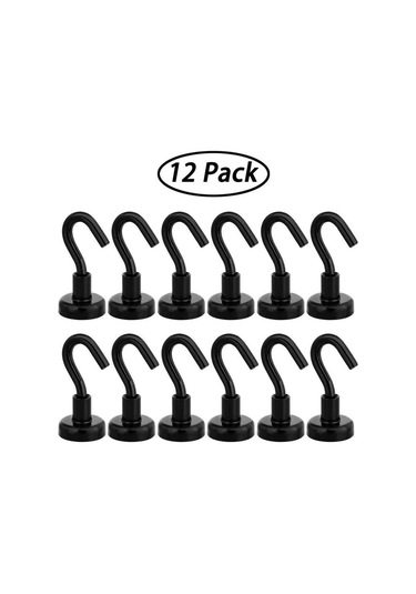 Yifomall Güçlü Neodim Mıknatıslı Çengel - 12 Adet, 12 Lb Taşıma Kapasiteli, Ev Ofis Mutfak İçin Diğer