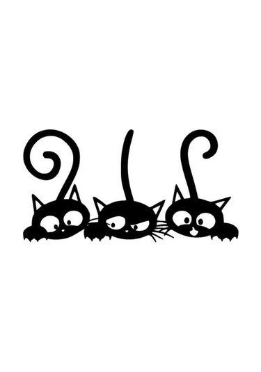 Sevimli Kediler Sticker 10 X 5 Cm Mixgiftz