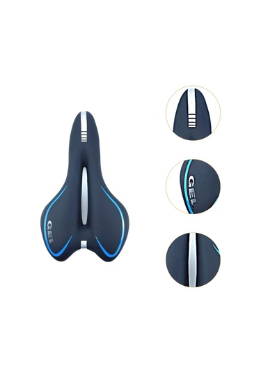 Suntek Dağ Bisikleti Koltuğu Yumuşak Bisiklet Parçaları Mavi