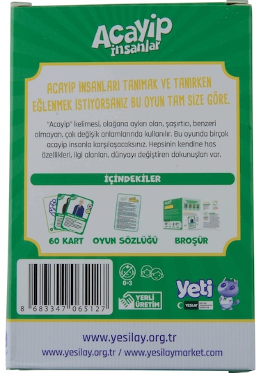 Yeti Acayip İnsanlar Kart Oyunu - Yazarlar, Şairler
