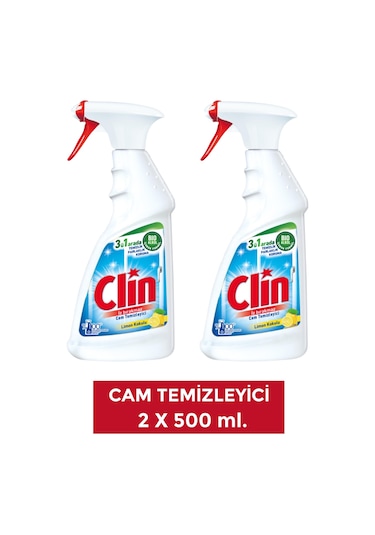 Clin 2 Adet Limon Cam Yüzey Temizleyici 500 Ml