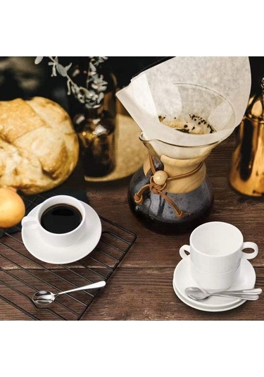 Fortunelane 6 Adet Paslanmaz Çelik Küçük Kaşıklar - 4.7 İnç Yansıtıcı Türk Kahvesi Ve Tatlı Kaşıklar Gümüş Renk Gümüş