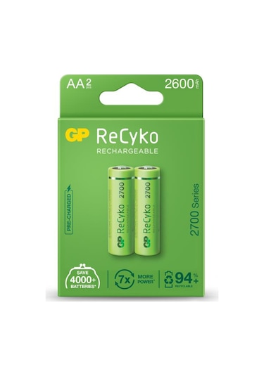 Gp Aa 2600 Mah Şarjlı Kalem Pil 2'li Paket Gp270aahcemtr 2gb