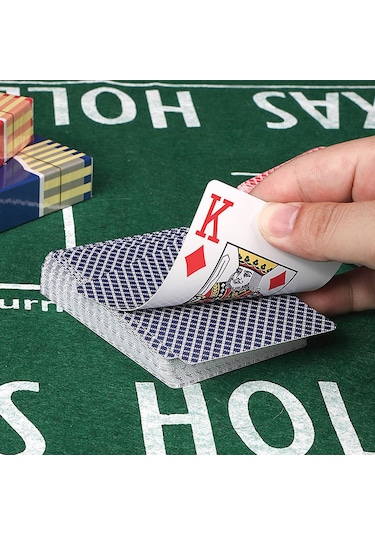 Mavi Jumbo Pvc Su Geçirmez Jumbo Blackjack iskambil Oyun Kağıdı cin385mv