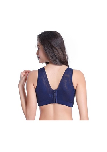 Mavi Fallsweet Kadın Yelek Sütyen Bcd Fincan Mesh İle Push Up Sütyen Tam Kapsama Sütyen Gündelik Giyim Mavi