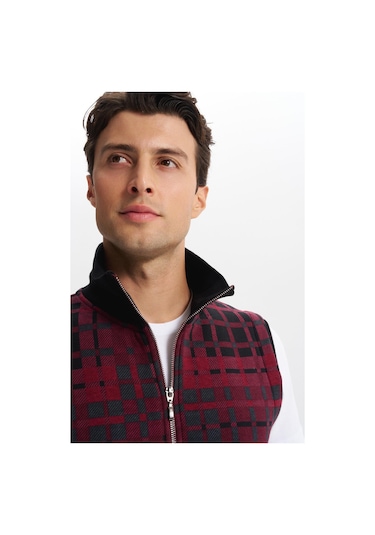 Arma Erkek Slim Fit Örme Desenli 3 İplik Şardonlu Dik Yaka Yelek %70 Pamuk %30 Polyester Y6sso9490 Bordo Arma Erkek Slim Fit Örme Desenli 3 İplik Şardonlu Dik Yaka Yelek %70 Pamuk %30 Polyester Y6sso9490 Bordo
