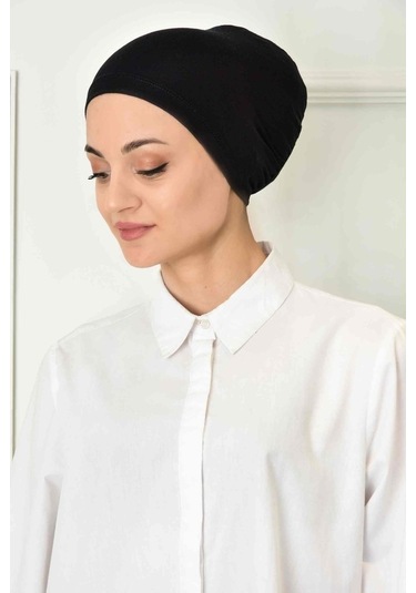 Geçmeli Dikişli Bone Siyah Çok Renkli