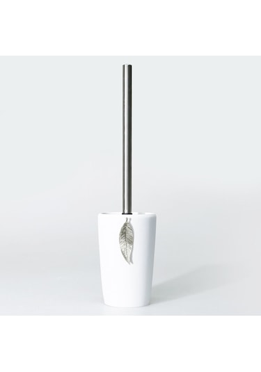 Leaf Banyo Seti Beyaz Gümüş Beyaz - Gümüş