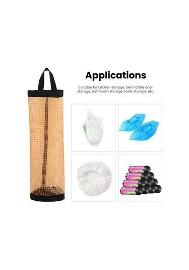 Siyah Çöp Torbası Depolama Kese Içi Boş Örgü Şeffaf Hafif Duvar Asılı Ev Yurt Plastik Siyah
