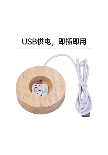 Suofeng Ay Yıldızlı Kristal Top Usb Led Gece Lambası, Ahşap Işıklı Tabanlı, Masaüstü Dekorasyon, Özel Hediyelik, 6cm Ay Deseni Diğer