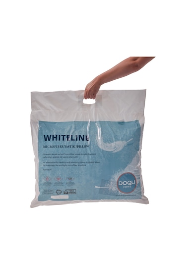 Doqu Home White Line Microfiber Yastık 50x70cm (700gr)