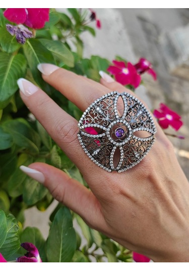 Kare Çiçek Yüzük