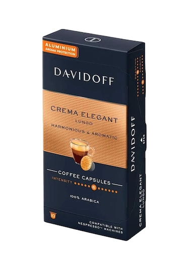 Davidoff Crema Elegant Lungo Harmonıous & Aromatıc Kapsül Kahve 5 x 10'lu