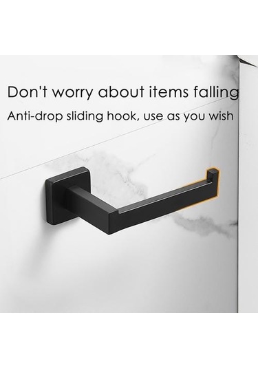 Tuvalet Kağıdı Asılı Tutucu Duvara Montaj Doku Rulo Askı Mat Banyo Organizatör Raf Mutfak Kağıt Tutucular Banyo Malzemeleri Kağıt Tutucular Siyah 16.5 x 12.2 x 11.2 CM