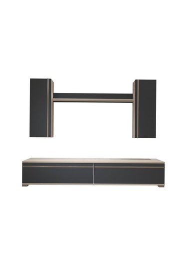 Decoraktiv Eko 5d Mdf Std Tv Ünitesi Tv Sehpası Beyaz - Antrasit