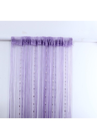 1mx2m Dekoratif Damla Zincir Boncuk Pencere Kapı Perdesi Perde İpi Kapı Oda Bölücü Açık Mor