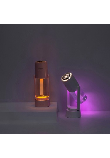 Mufunye "3'lü Fonksiyonlu Döner Mini Nemlendirici: 200ml Hava Temizleyici & Aromaterapi Difüzörü"