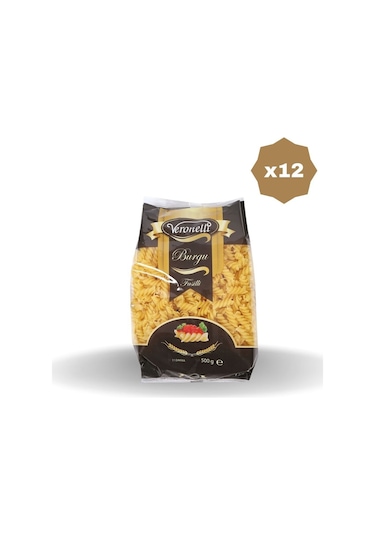 Veronelli Burgu Makarna 500 Gr X 12 Adet