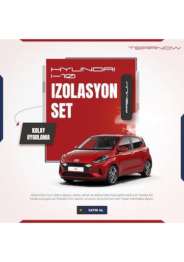 Hyundai İ10 2019-2023 Torpido-kapı İçi Izolasyon Seti - Siyah