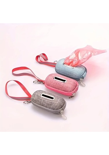 Elmpaly Mavi Köpek Dışkı Poşeti Dağıtıcısı, Tasma İle Taşınabilir Çöp Toplama Aksesuarı