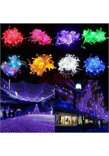 Dekoratif 100 Led 10 Metre Animasyonlu Yılbaşı Süs Ağaç Led