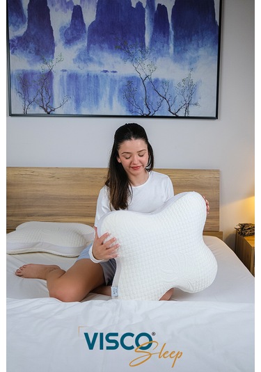 Visco Yastık Papillon Ortopedik Yastık 45x50x15 Cm