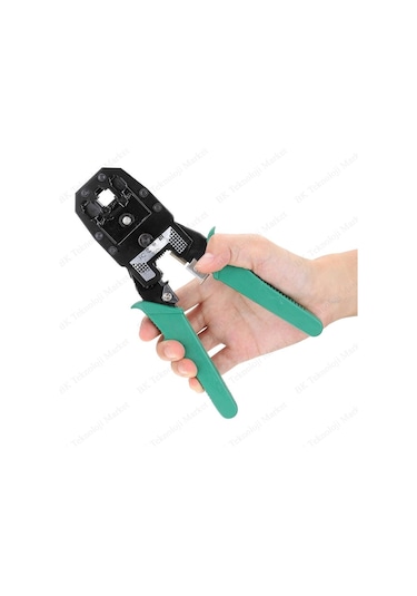 Rj45-Rj11-Rj9 Kablo Sıkma Pensesi + Kablo Soyma Aracı