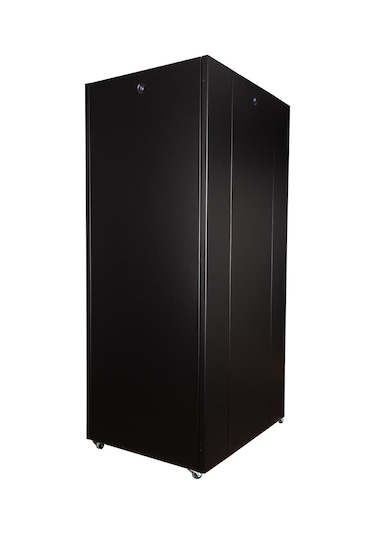 Lande Demonte 42u 800x1000 Hyperline Dikili Tip Rack Kabinet Siyah Ön Cam Kapak / Tekerlekli