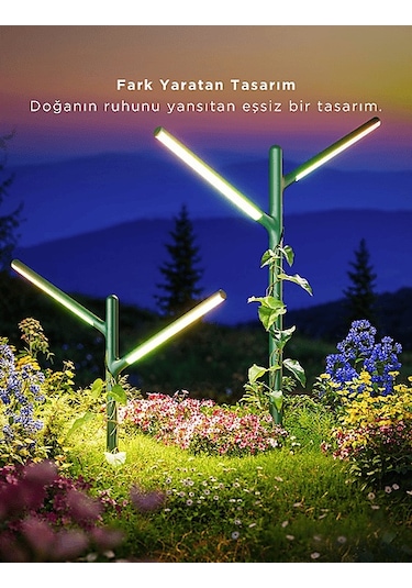 Govee Rgbww Dikey Bahçe Aydınlatması 2'li Çok Renkli