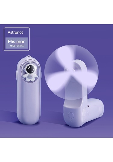 Aurora Usb Şarj Edilebilir Katlanır Küçük Fan Mor