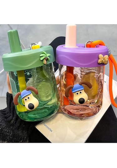 Xinxin Yazlık Yüksek Görünümlü Taşınabilir Pipetli Bardak