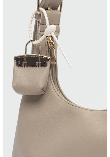 Guts Charmlı Salaş Omuz Çantası Bej Bej