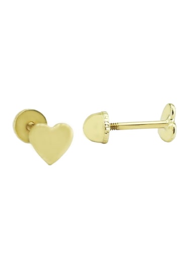 Kalp Tragus Piercing Altın Küpe KPA.190