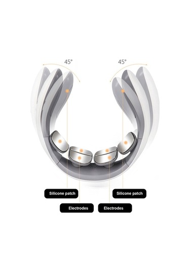 Novahub Boyun Isıtmalı Masaj Aleti Elektrikli Pluse Masaj Aleti Boyun Omuz Ağrısı Giderici Kadınlar Erkekler İçin Kasları Rahatlatır Beyaz