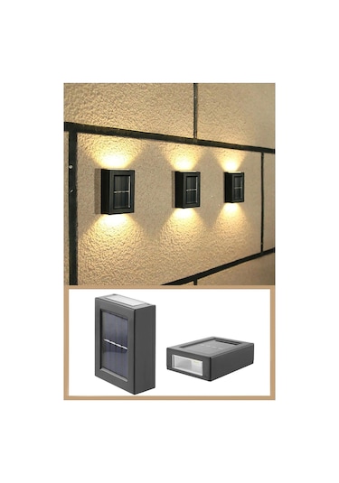 Trendpoint 1Adet Modern Solar Çift Taraflı Duvar Lamba Güneş Ener Diğer