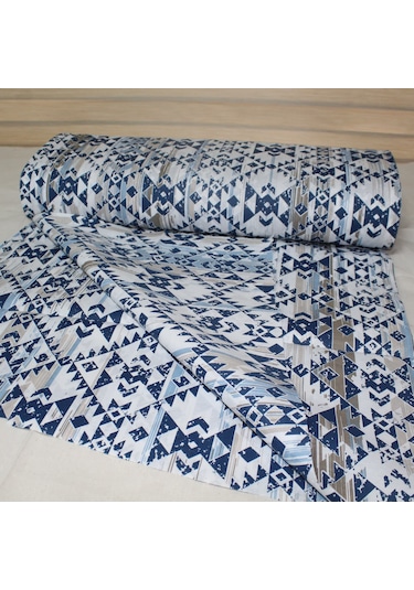Pamuklu Nevresimlik Kumaş 100 240 Cm Geometrik Desenli Metrelik Çarşaf Yastık Ev Tekstil Kumaşı Beyaz