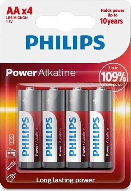 Philips Power Alkaline Aa Lr6 1.5v Kalem Pil 4'lü Paket Lr6p4b/10