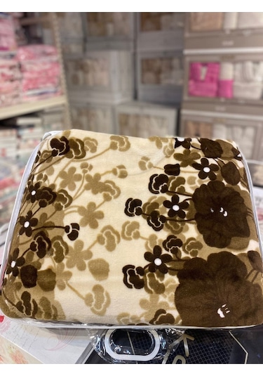 Sarar Çift Kişilik Battaniye- Bahar Kahverengi Kahve