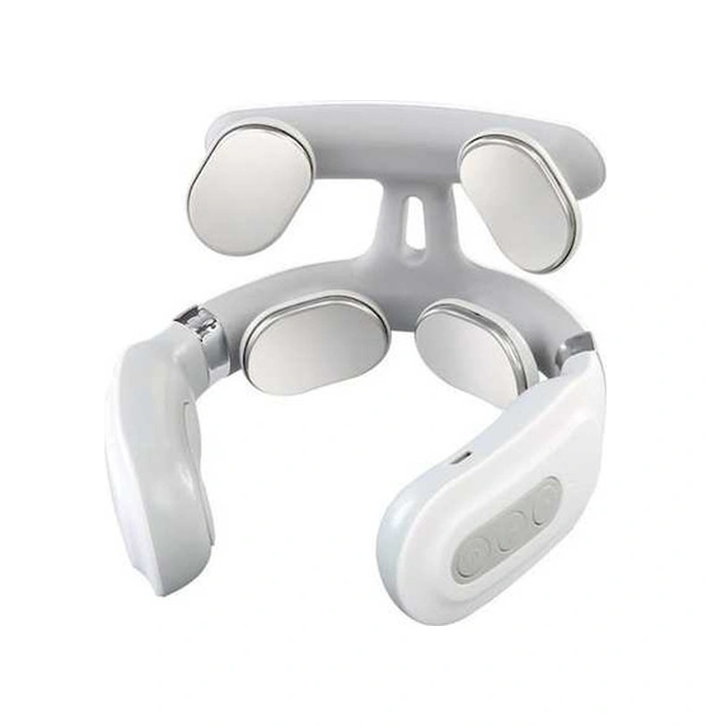 Tongxida Dört Kafalı Servikal Masaj Aleti, Beyaz, Usb Şarj Edilebilir, İyi Sağlık İçin Kullanılır Beyaz