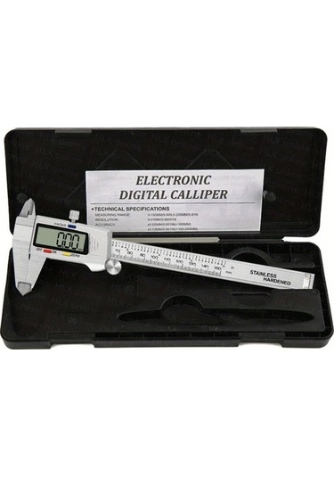 Boatshop1 15 24 Cm Yt Mikrometre Hlx 6 İnç Paslanmaz Çelik Dijital Verniye Kaliperi Lcd Ekranlı Hassas Ölçüm Aleti